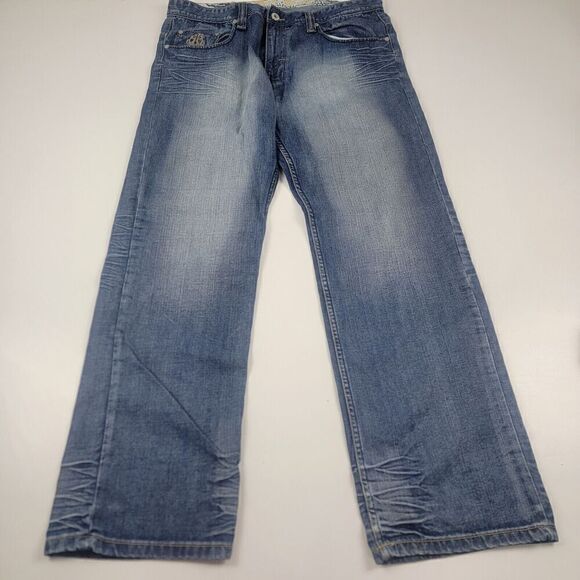 Vtg Y2K Pepe Jeans Baggy Skater Pants Men’s Size 38x33 Cross Embroidered Vintage - Picture 1 of 13